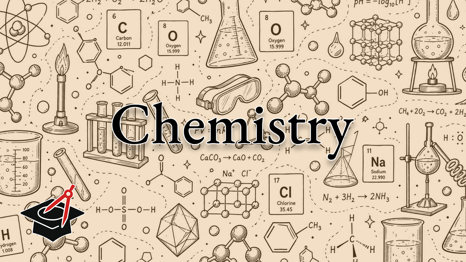 Chemistry themed subject banner