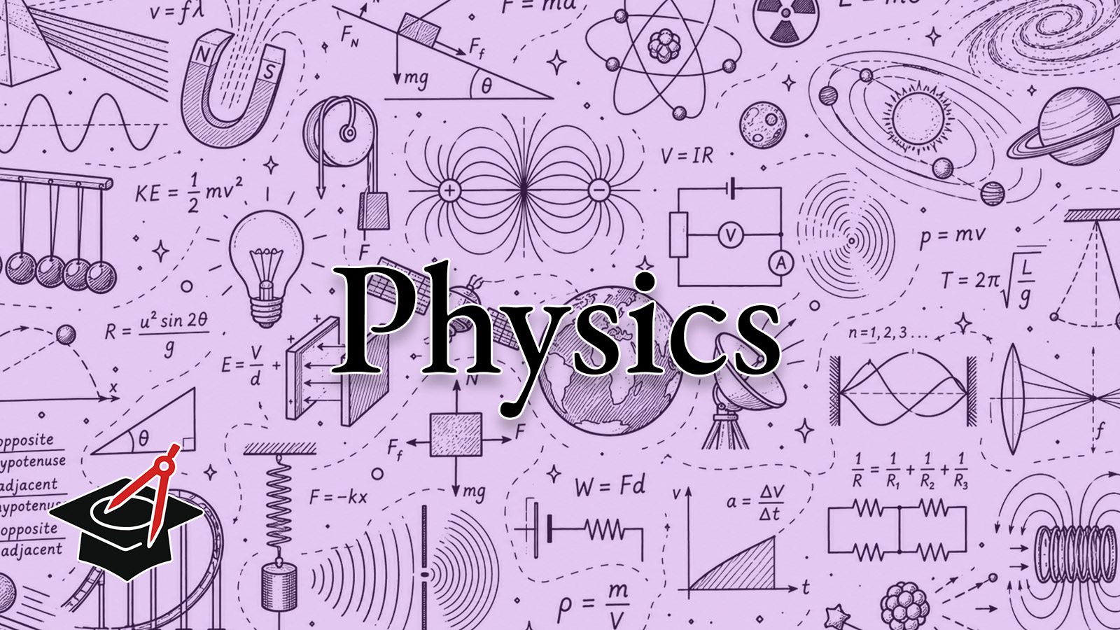 Physics themed subject banner